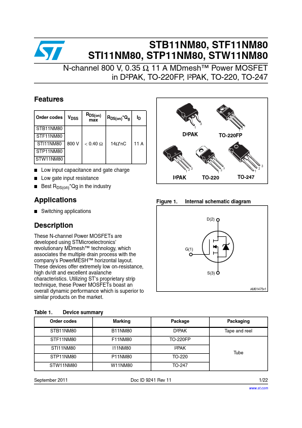 STI11NM80