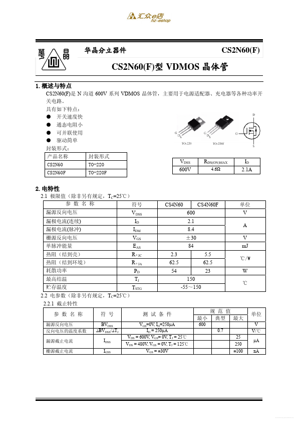 CS2N60F