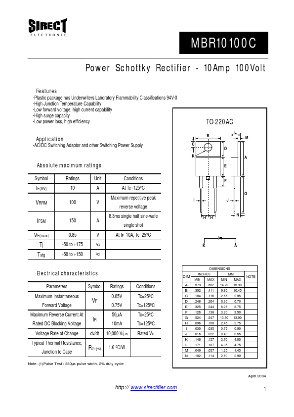 MBR10100C