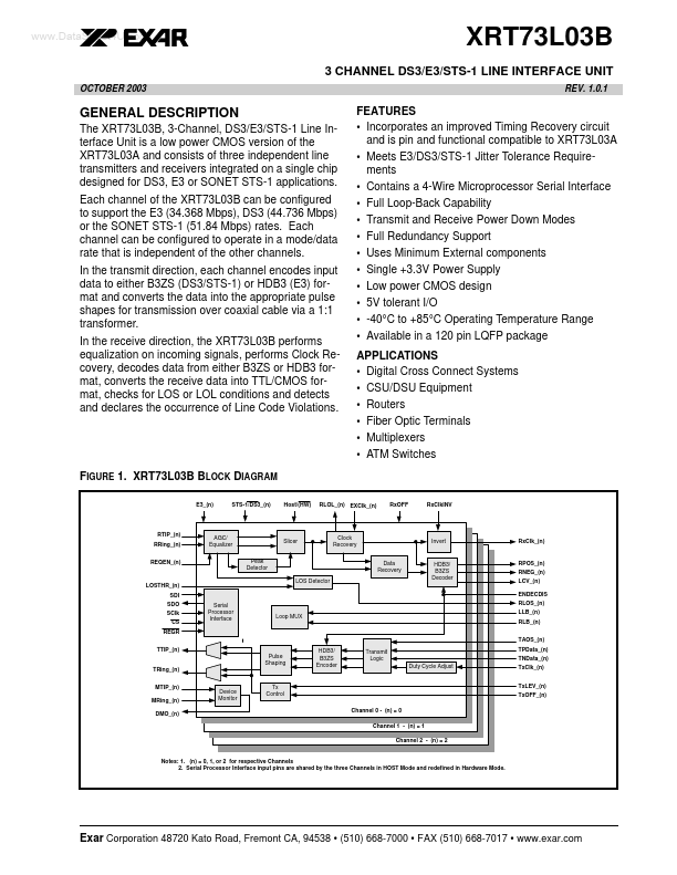 XRT73L03B