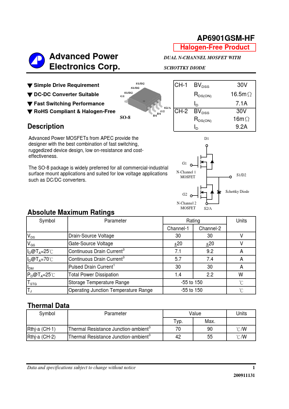 AP6901GSM-HF