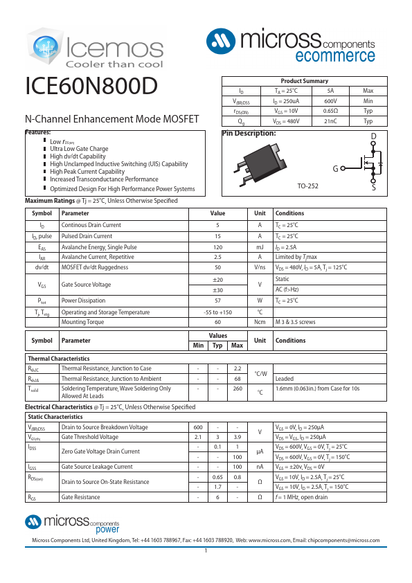 ICE60N800D