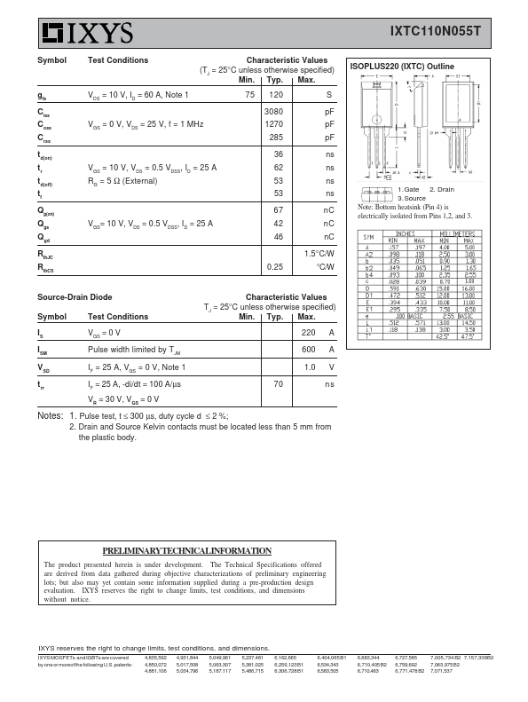 IXTC110N055T