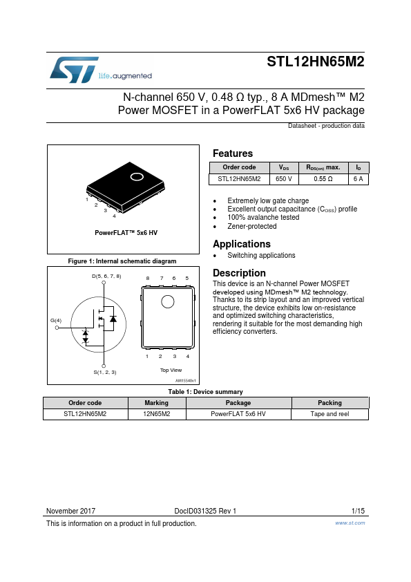 STL12HN65M2