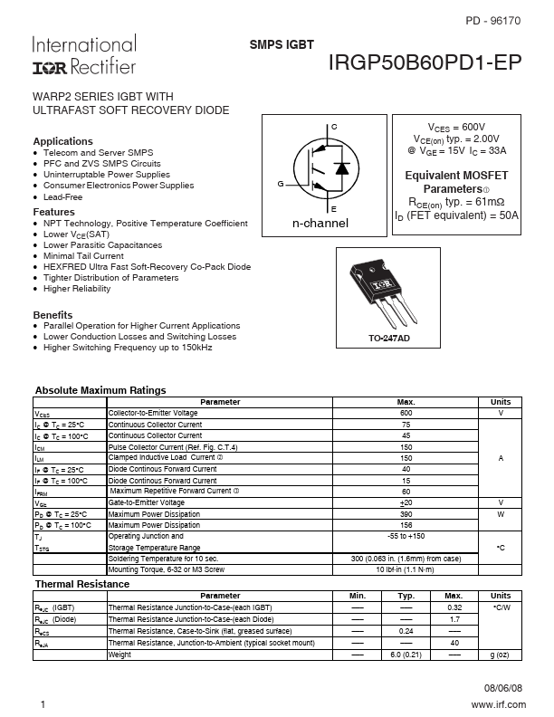 IRGP50B60PD1-EP