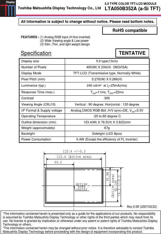 LTA050B352A