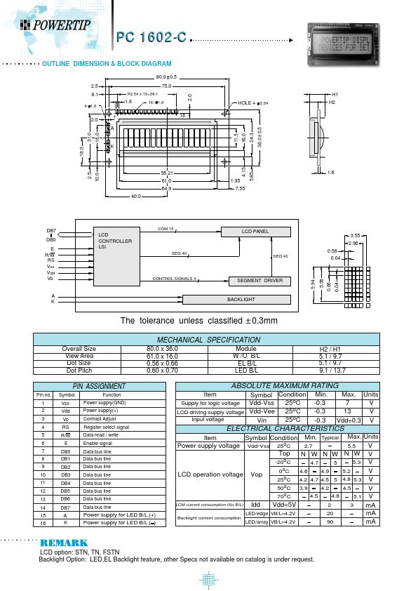 PC1602-C