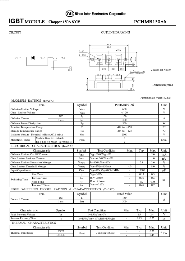 PCHMB150A6