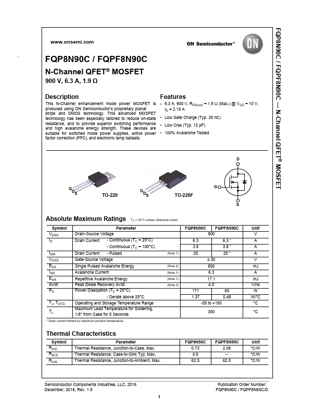 FQPF8N90C