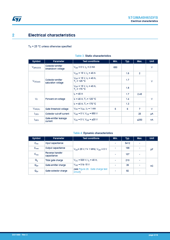 STGWA40H65DFB