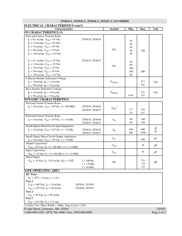 JANS2N3634