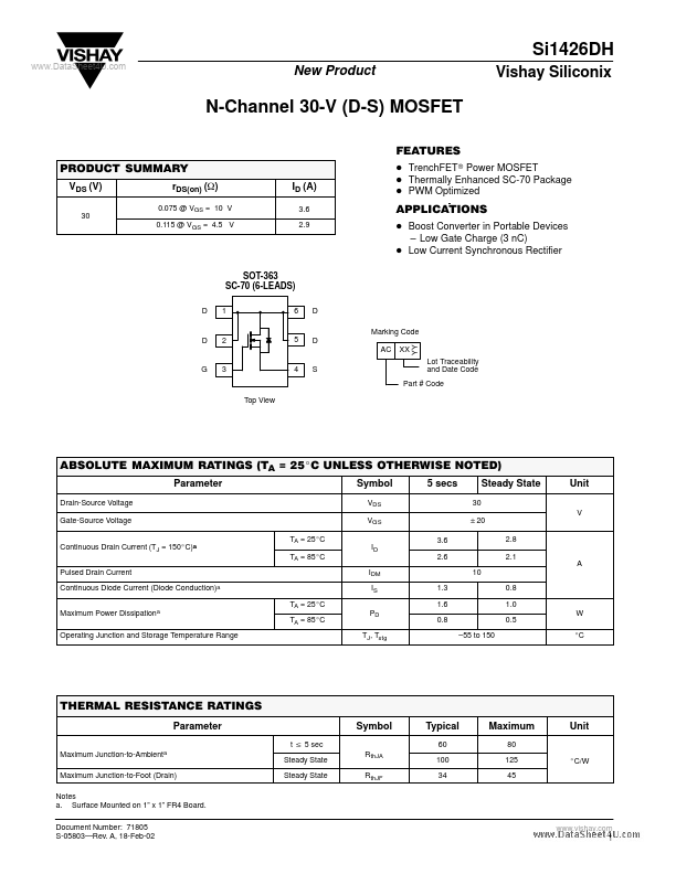 SI1426DH