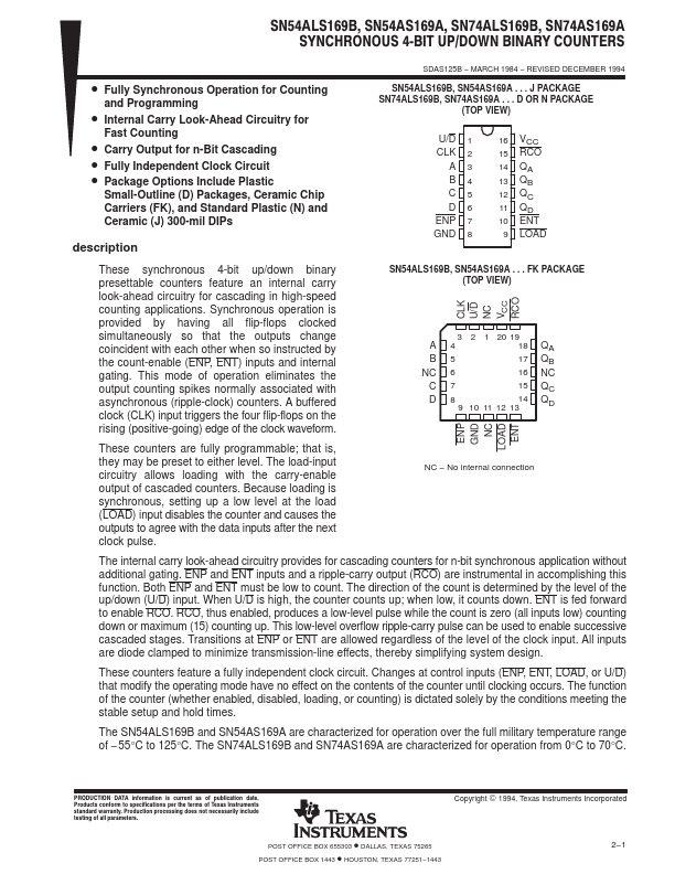 SN54AS169A