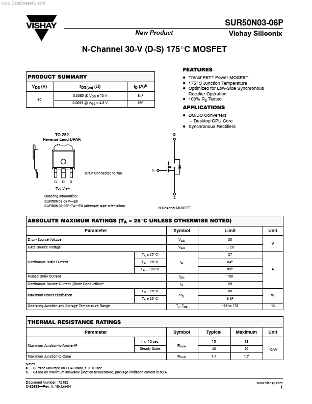 SUR50N03-06P