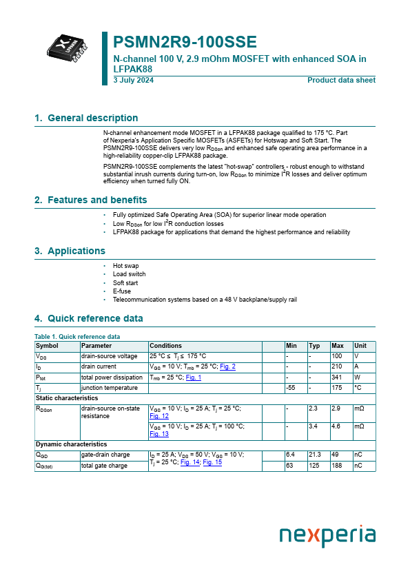 PSMN2R9-100SSE