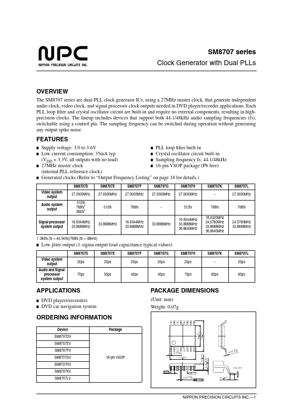 SM8707FV