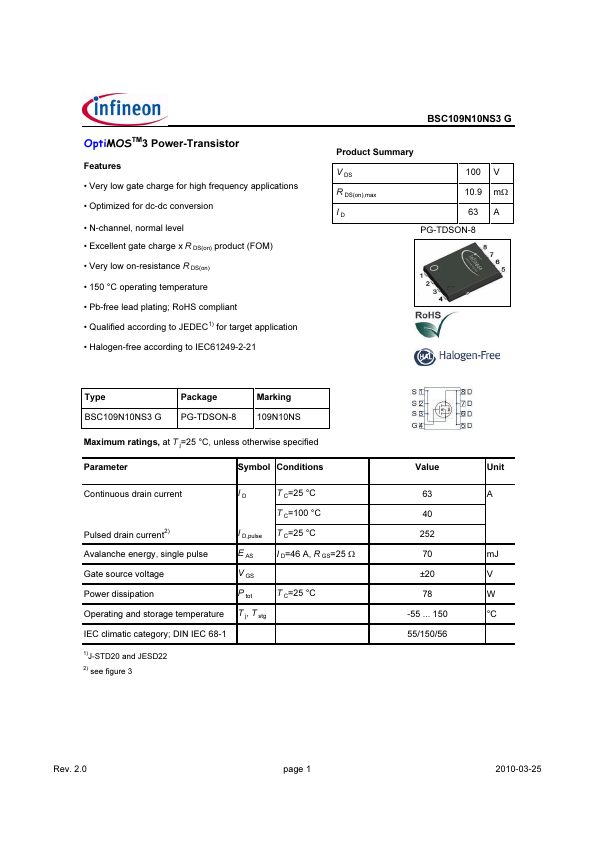 BSC109N10NS3G