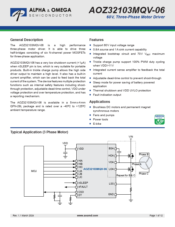 AOZ32103MQV-06