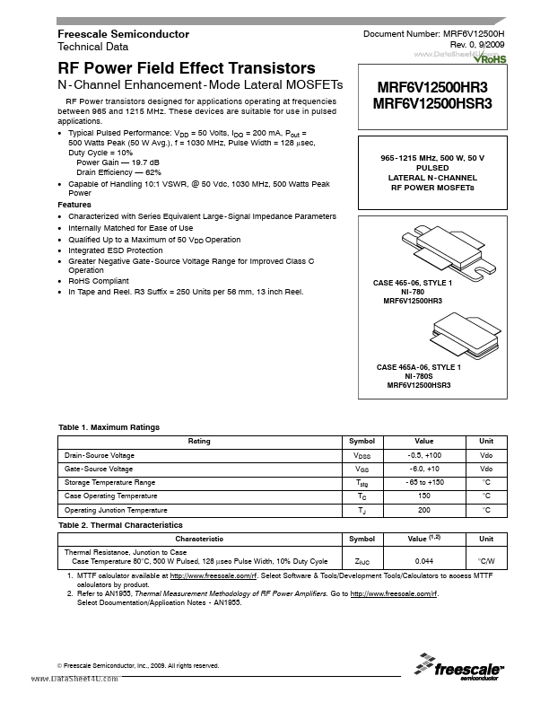 MRF6V12500HR3