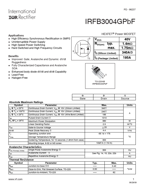 IRFB3004GPbF