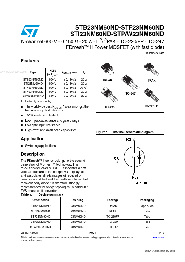 STF23NM60ND