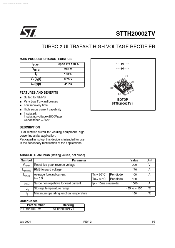 STTH20002TV