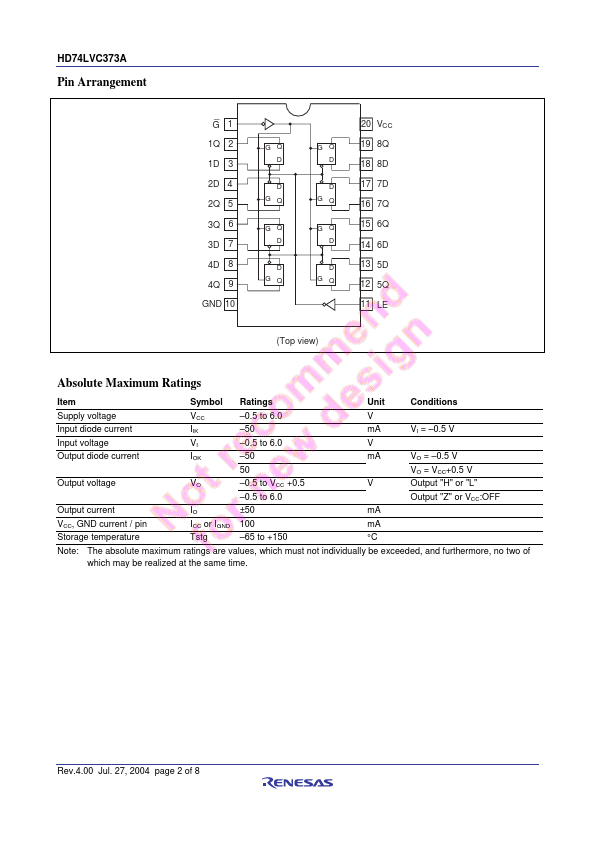 HD74LVC373A