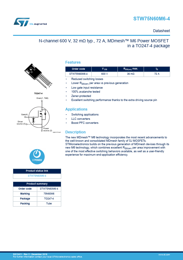 STW75N60M6-4