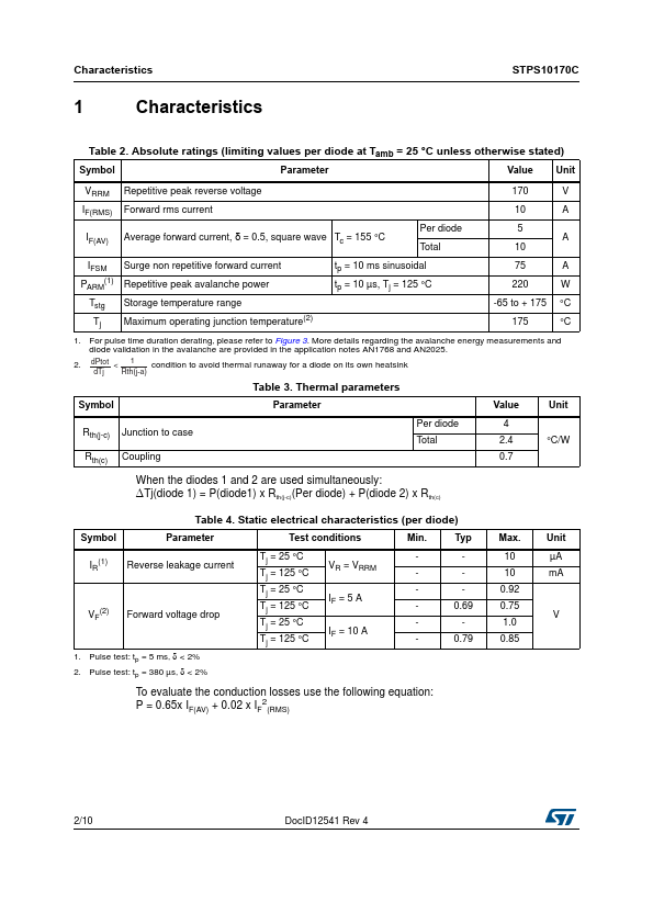 STPS10170CG