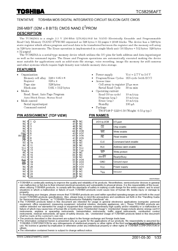 TC58256AFT