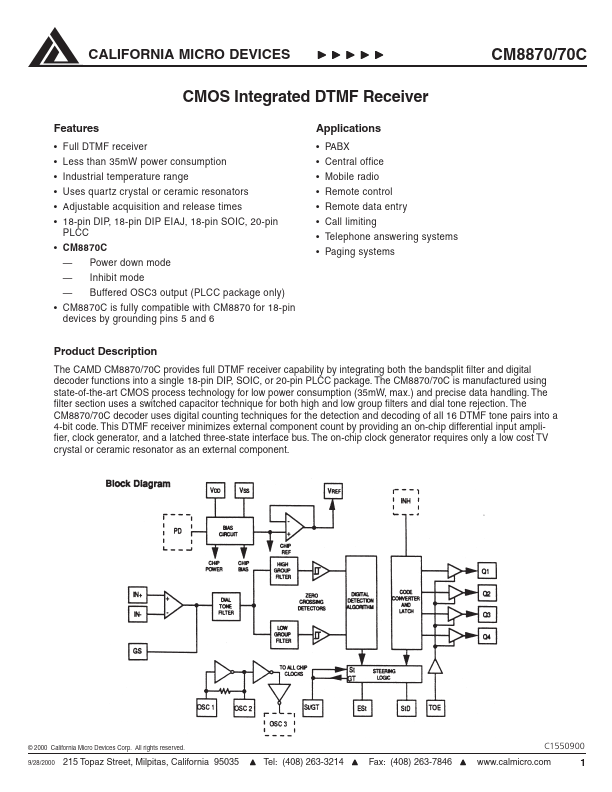 CM8870C