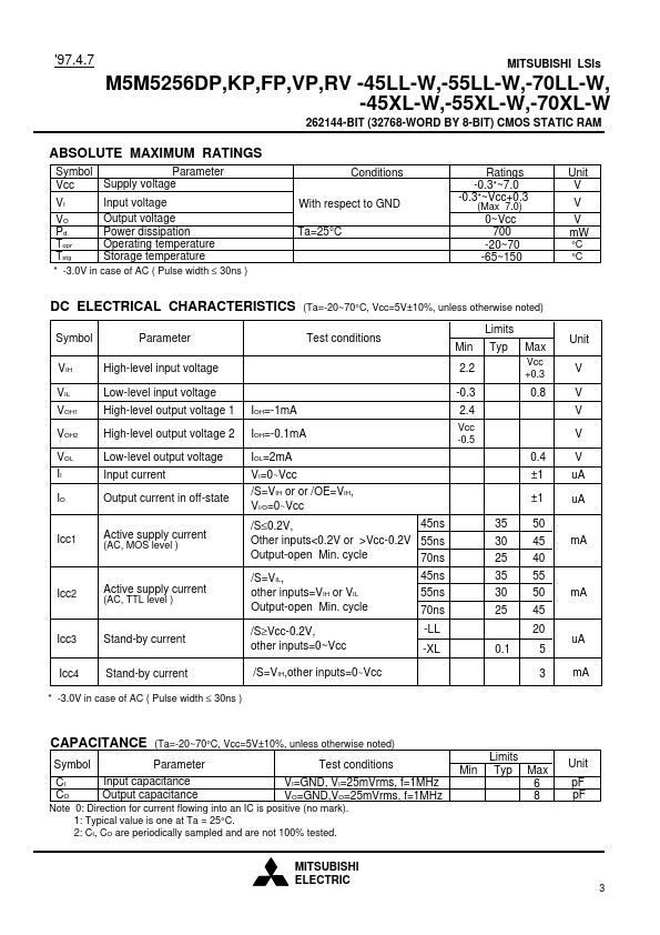 M5M5256DP-70XL-W