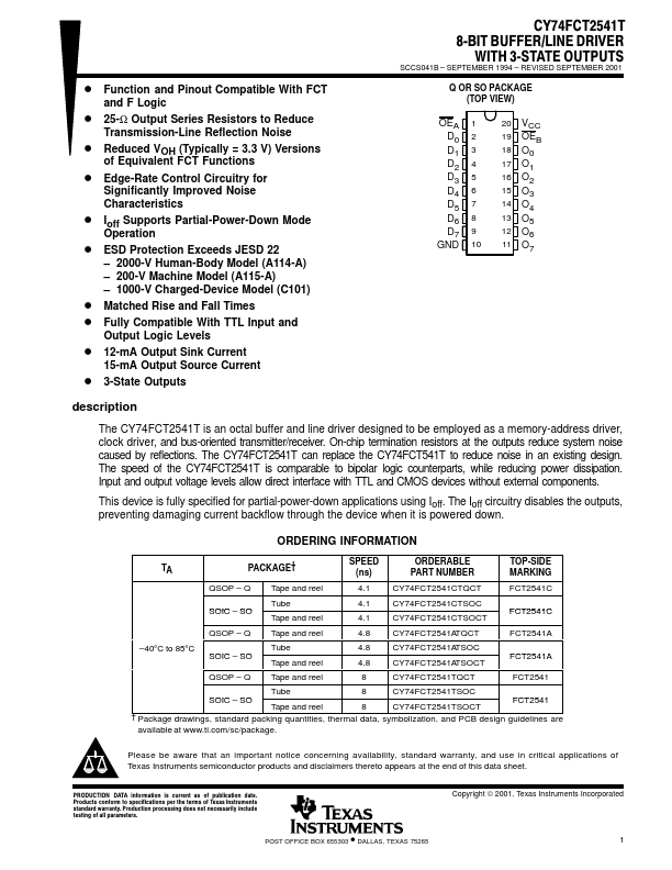 CY74FCT2541T