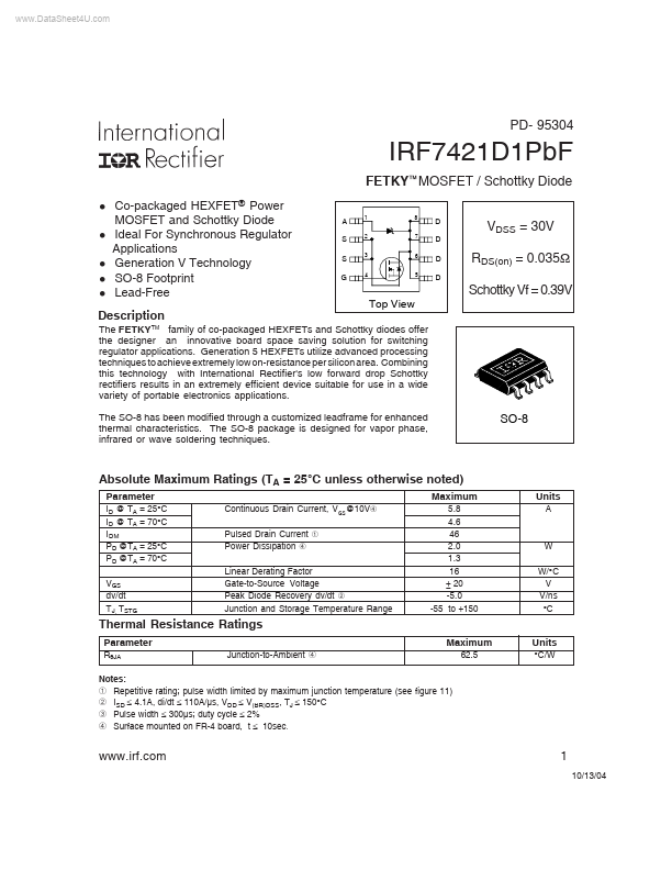 IRF7421D1PBF