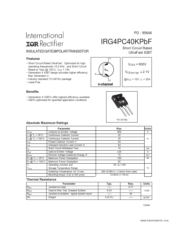 IRG4PC40KPBF