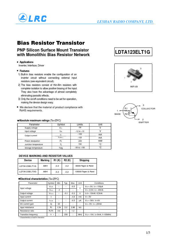 LDTA123ELT1G