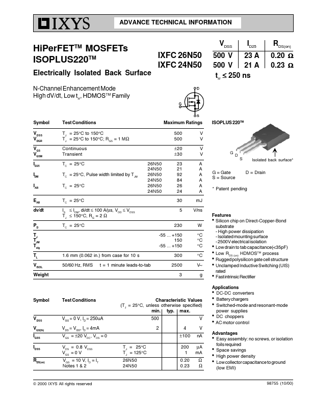 IXFC24N50