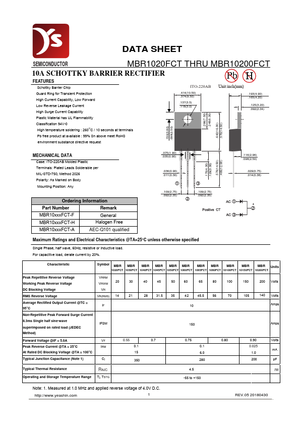 MBR1045FCT