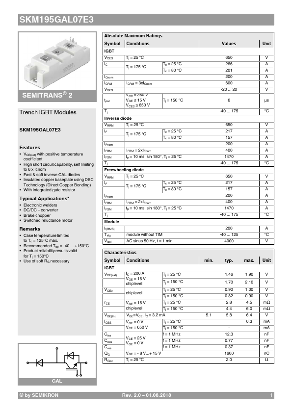 SKM195GAL07E3