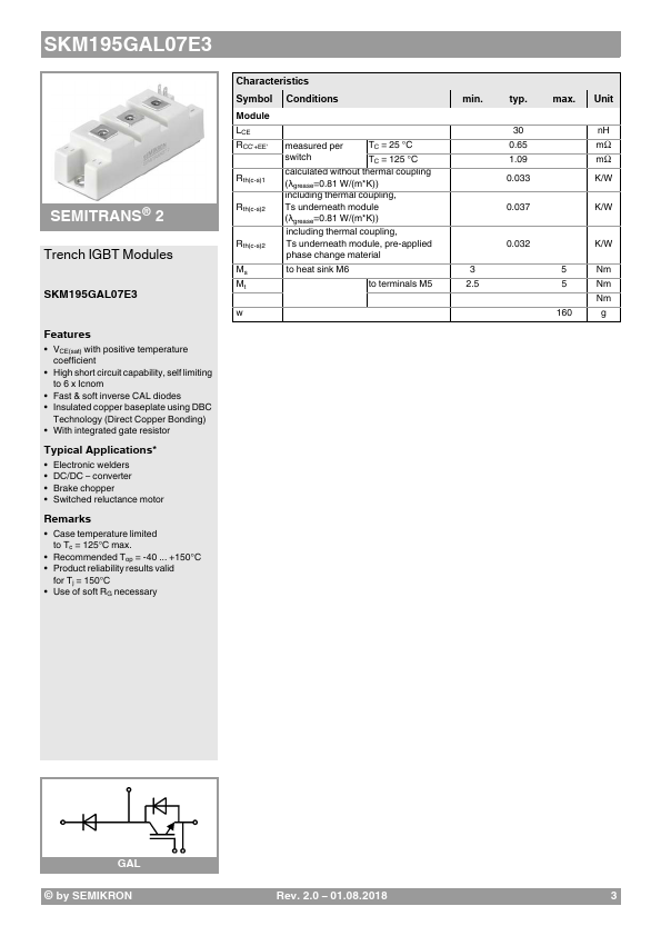 SKM195GAL07E3