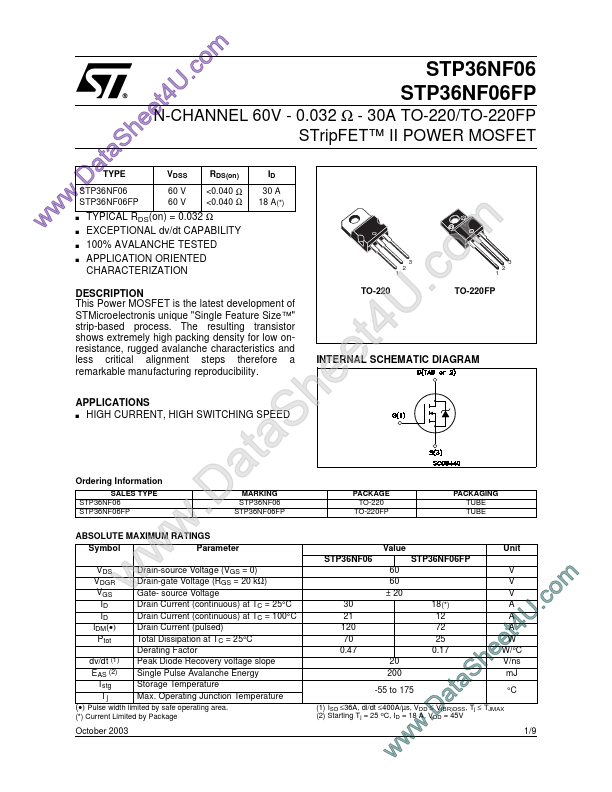 STP36NF06FP