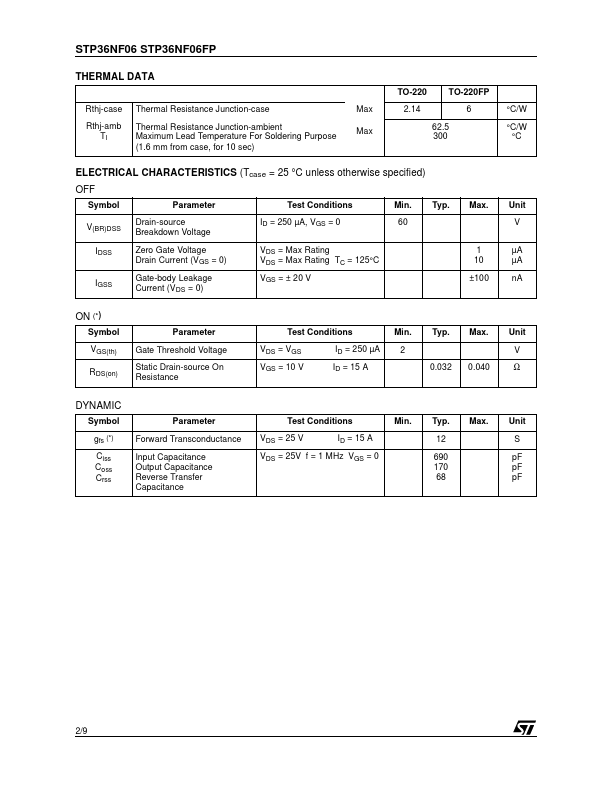 STP36NF06FP