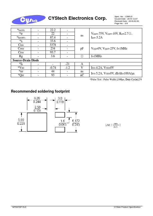 MTD070P15J3