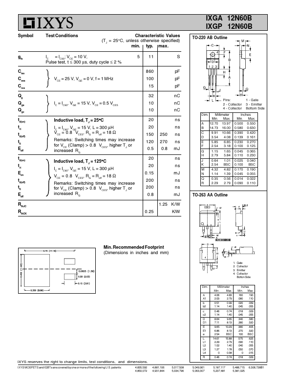 IXGA12N60B