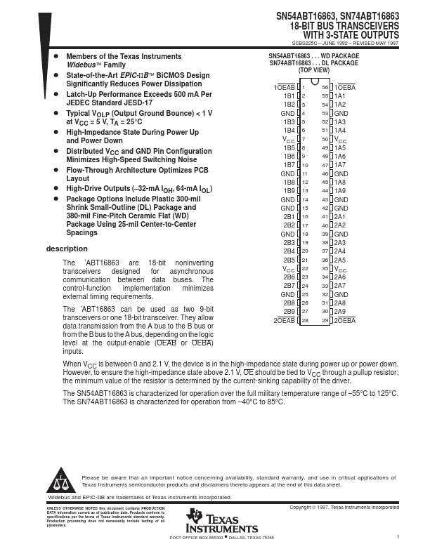 SN54ABT16863