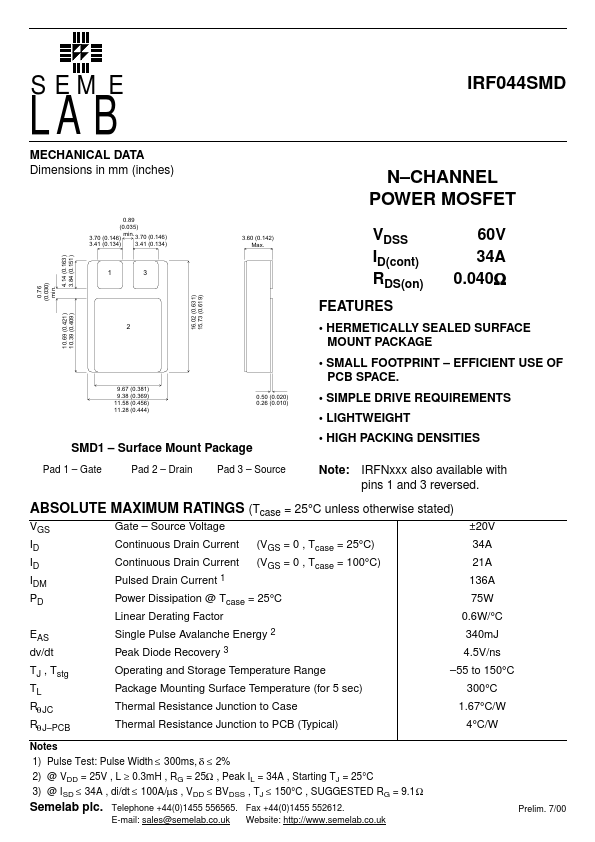 IRF044SMD