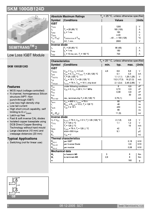 SKM100GB124D