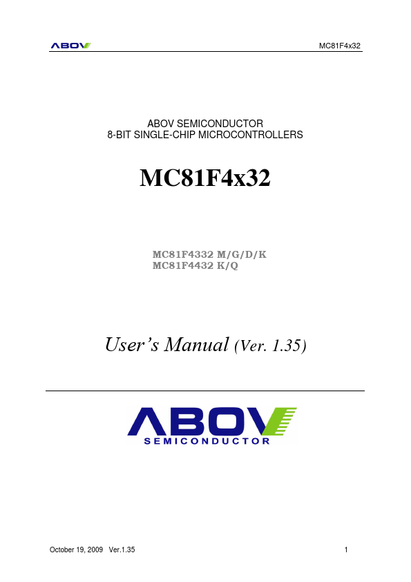 MC81F4432K