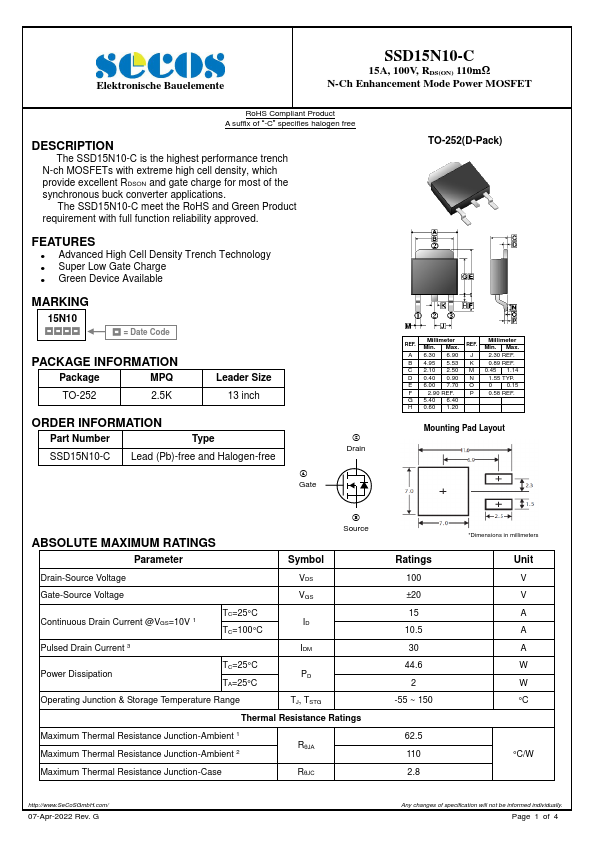 SSD15N10-C