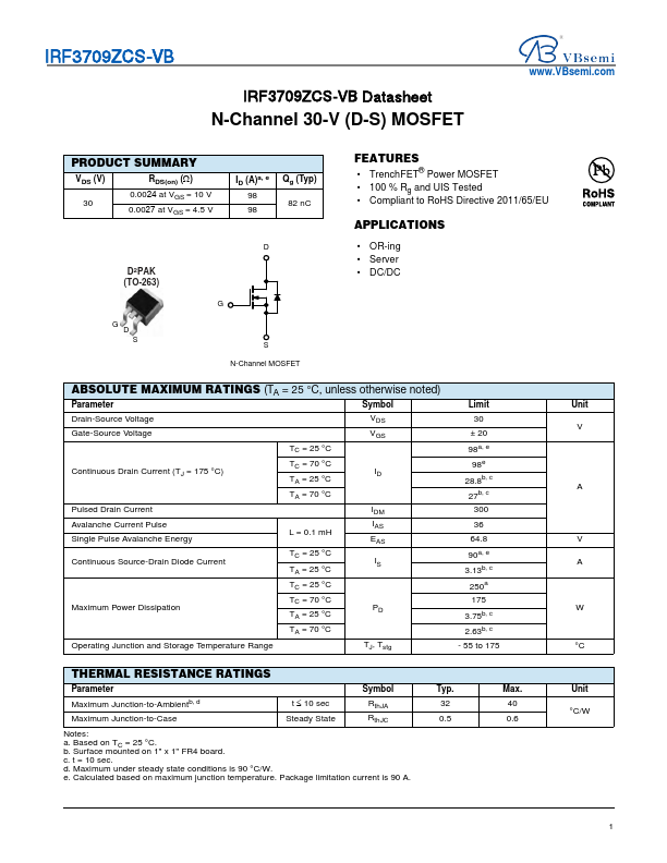 IRF3709ZCS